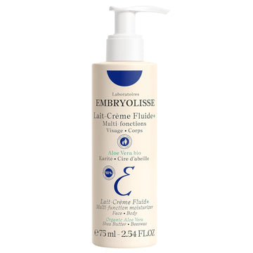 Embryolisse Lait Creme Fluid+ Face & Body Cream. Natural Lightweight Moisturizer For All Skin Types. Hydrating Lotion With Shea Butter & Aloe Vera, 2.54 Fl Oz