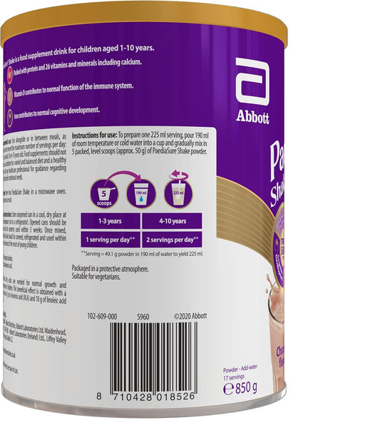 Paediasure Shake – Vanilla Flavour – 850G – Balanced Nutritional Supplement Drink – Multivitamin For Kids – With Protein, Carbohydrates & Minerals – Supports Growth & Development – Vegetarian