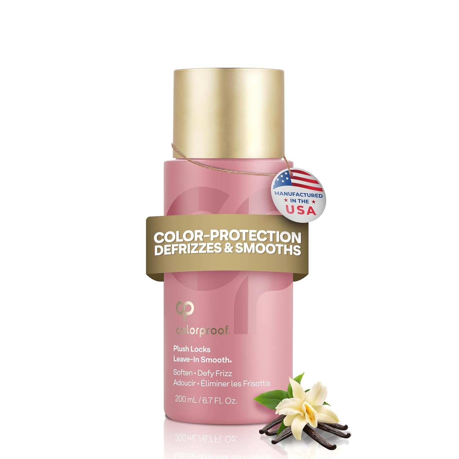 Colorproof Evolved Color Care Plush Locks Leave-In Smooth, Anti- Frizz Smoothing Lotion, Protects & Reduces Blow Dry Time, Controls Frizz & Adds Shine, Sulfate-Free, Vegan, 6.7Fl Oz