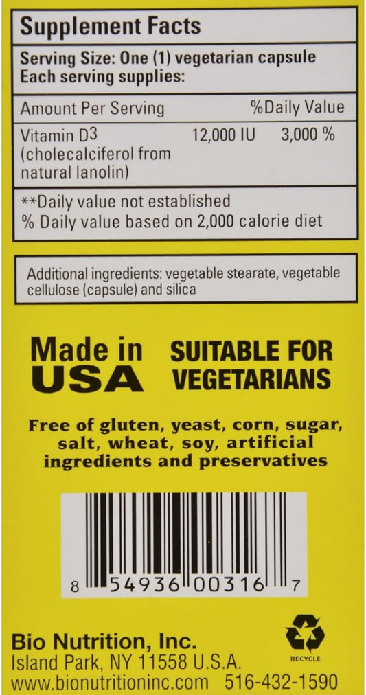 Vitamin D3 12000 Iu - 50 Vgc : Health & Household