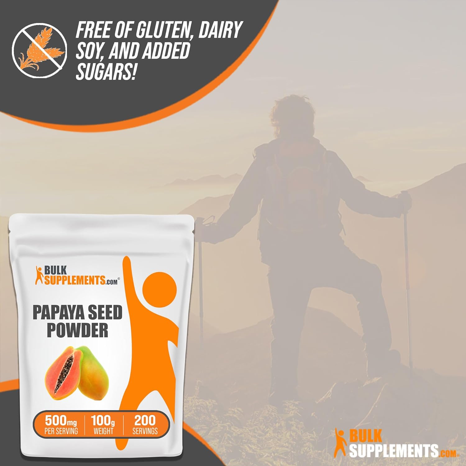 BULKSUPPLEMENTS.COM Papaya Seed Powder - from Carica Papaya Seeds, Papaya Powder - Papaya Digestive Support, Gluten Free & Sugar Free, 500mg per Serving, 100g (3.5 oz) : Health & Household