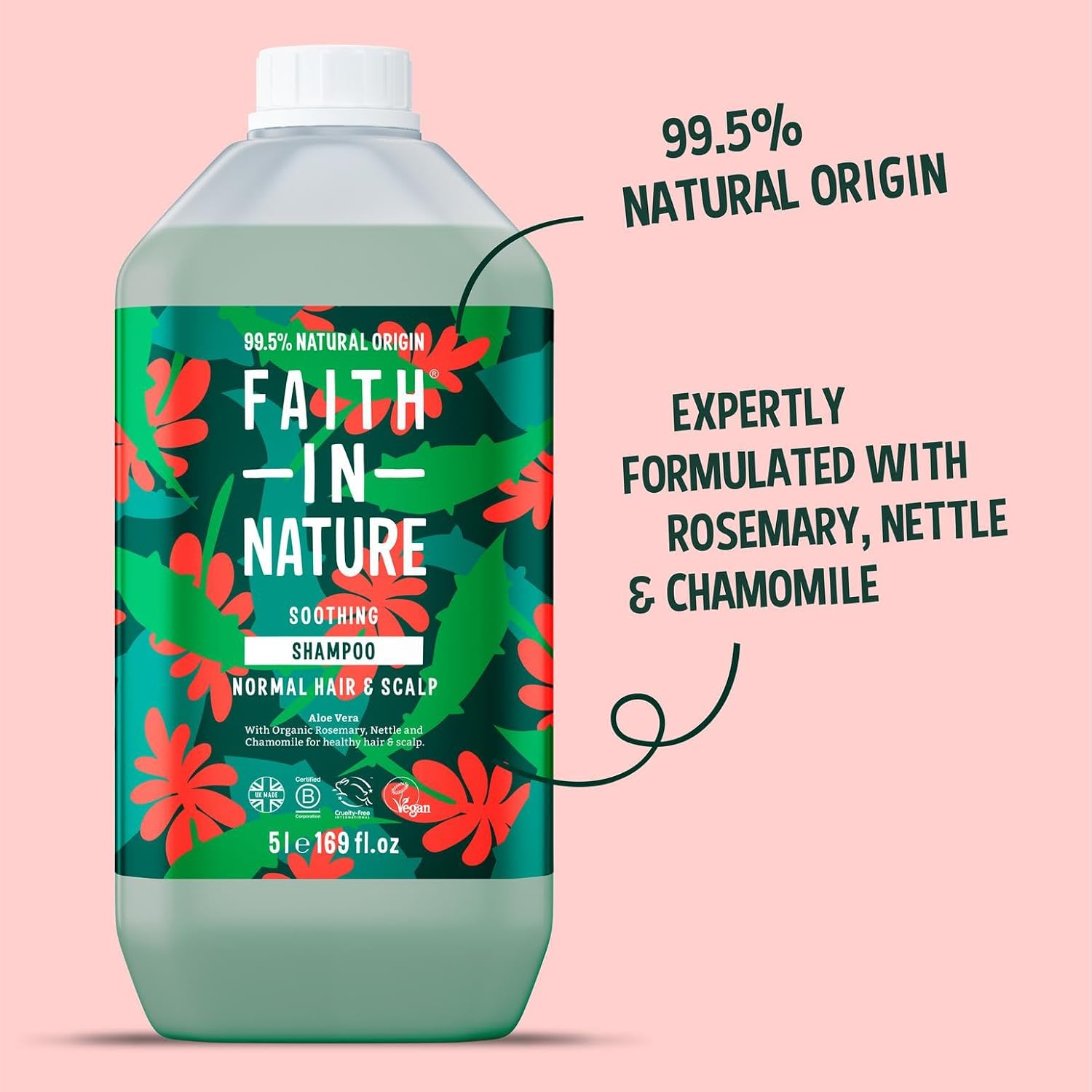 Faith In Nature Natural Shea & Argan Shampoo, Moisturising for Curly Hair & Dry Scalp, Vegan & Cruelty Free, No SLS, Silicones or Parabens, 5L Refill Pack : Amazon.co.uk: Beauty
