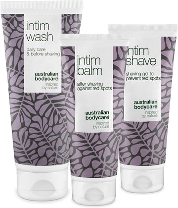 Australian Bodycare Intimate Shaving Kit – 3 Products To Get Rid Of Red Bumps, Spots And Ingrown Hairs After Shaving. Inside The Kit: Intim Wash 6.76Oz, Intim Shave 3.38Oz, Intim Balm Aftershave 3.38 : Beauty & Personal Care