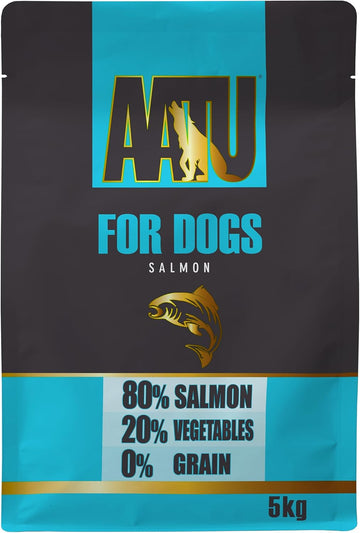 AATU 80/20 Complete Dry Dog Food, Salmon 5kg - Dry Food Alternaitve to Raw Feeding, High Protein. No Nasties, No Fillers?AF5