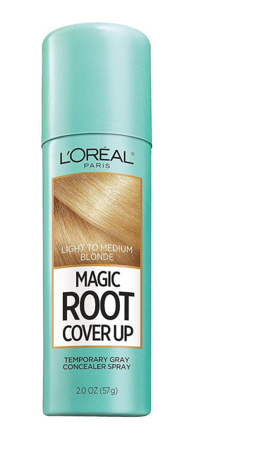 L'Oreal Paris Magic Root Cover Up Gray Concealer Spray Light To Medium Blonde 2 Oz.(Packaging May Vary)