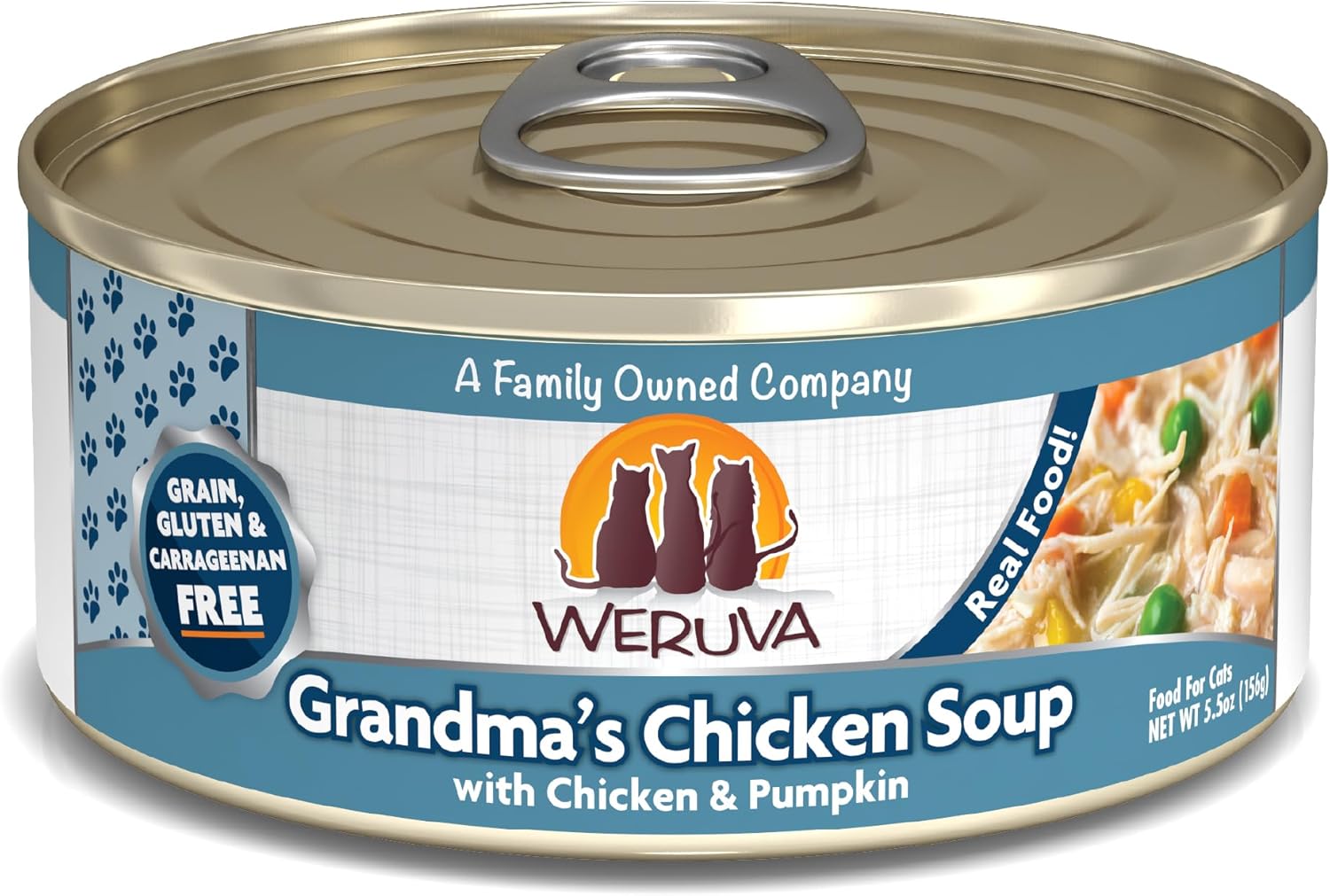 Weruva Classic Cat Food, Grandmas Chicken Soup With Chicken Breast & Veggies, 5.5Oz Can (Pack Of 24)