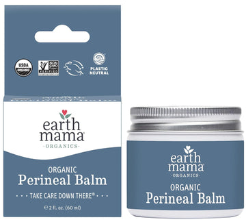 Earth Mama Organic Perineal Balm | Naturally Cooling Herbal Salve For Pregnancy And Postpartum Relief With Witch Hazel & Calendula, Feminine Care Essentials, No Benzocaine Or Butane, 2-Fluid Ounce