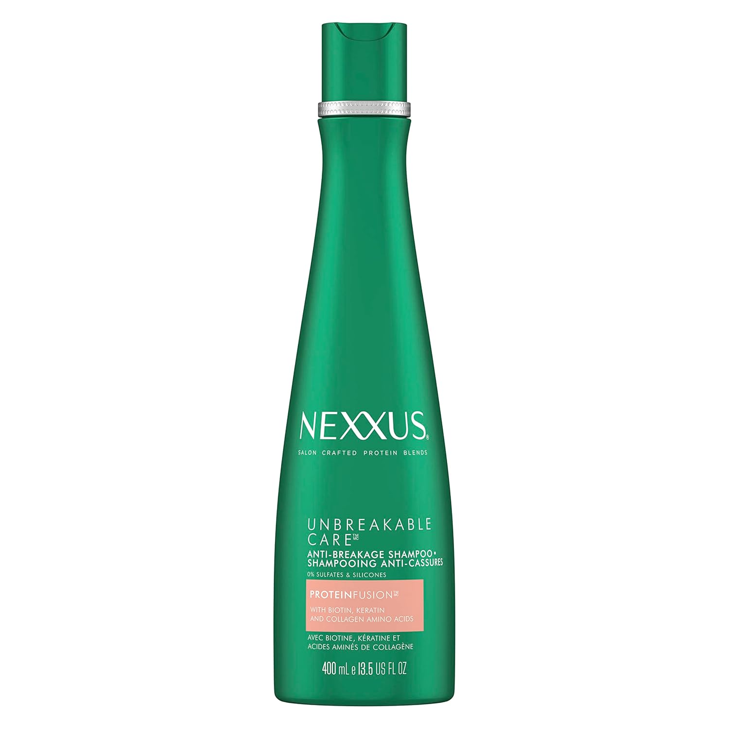 Nexxus Unbreakable Care Anti-Breakage Shampoo With Keratin, Collagen, Biotin For Fine And Thin Hair Sulfate Free Shampoo 13.5 Oz