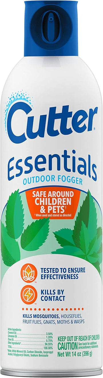 Cutter Essentials Outdoor Fogger, Safe Around Children & Pets, Kills Mosquitoes, Fleas & Listed Ants, 14 Fl Ounce