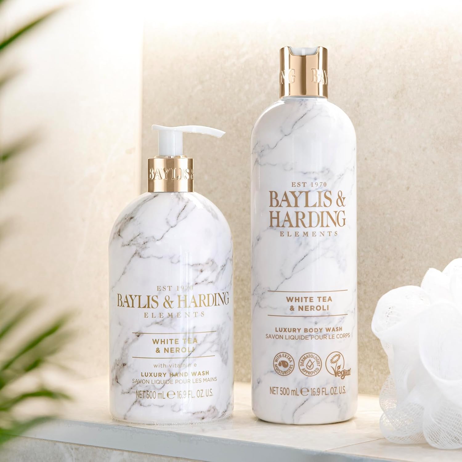 Baylis & Harding Elements White Tea & Neroli Luxury Body Wash, 500 ml (Pack of 4) - Vegan Friendly : Amazon.co.uk: Beauty