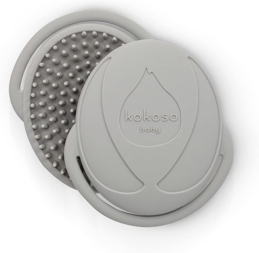 Kokoso Baby Bath Brush - Super Soft Baby Brush - Made From Eco-Friendly Silicone - Gently Removes Flakes And Scales - Bpa-Free, Antibacterial, Hypoallergenic - Suitable For Any Age