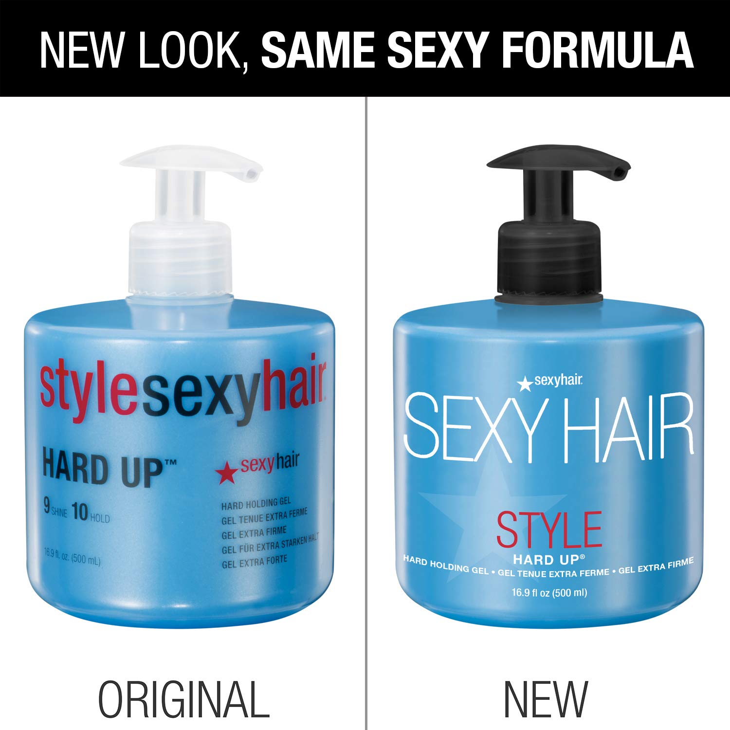 SexyHair Style Hard Up Hard Holding Gel, 16.9 Oz | Extreme Hold | Non-Flaking Formula | All Hair Types : Beauty & Personal Care