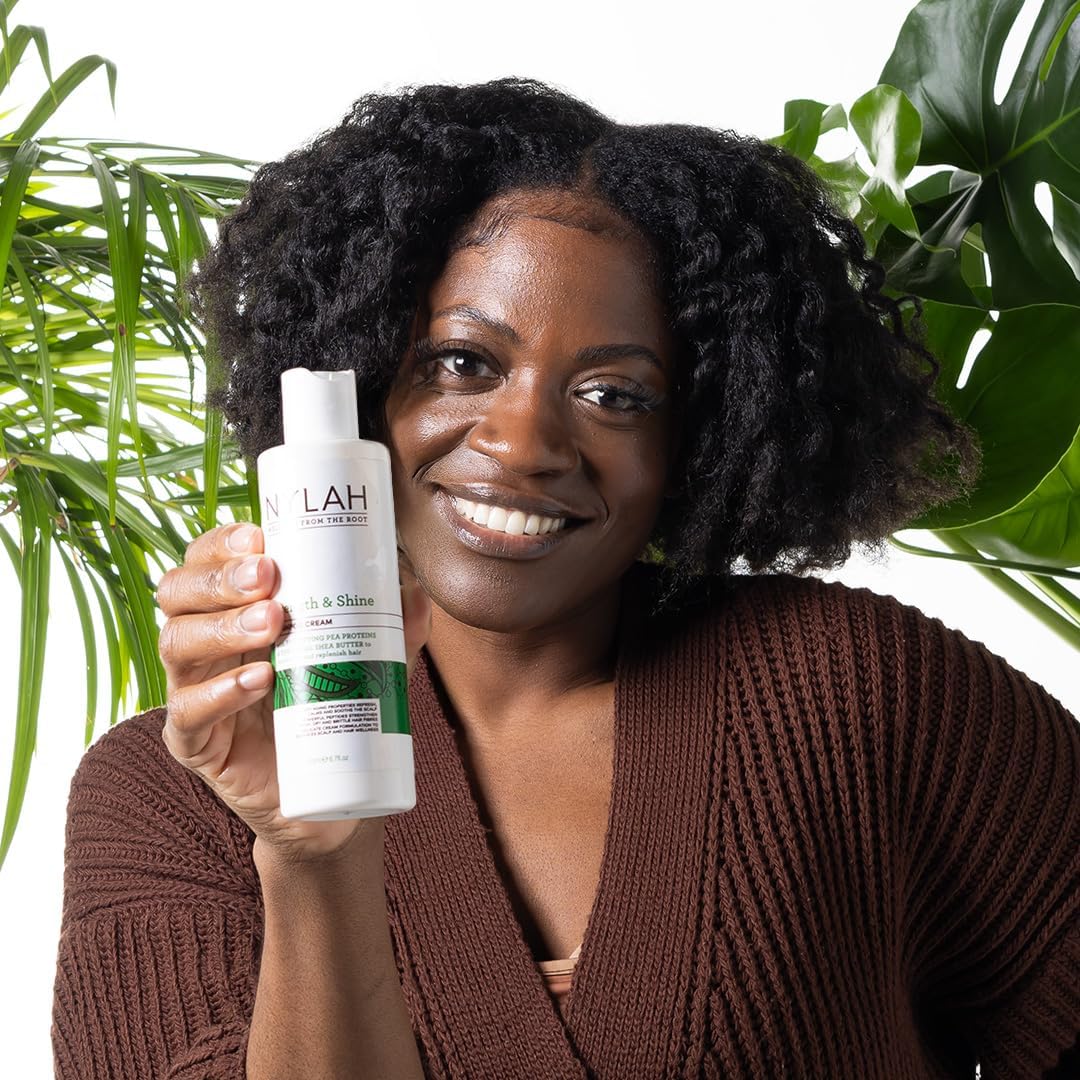 NYLAH Strength & Shine Shampoo 200ml – Sulphate-free deep cleanser for afro & curly hair, for deep scalp cleansing : Amazon.co.uk: Beauty
