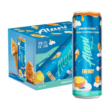 Alani Nu Dream Float Sugar Free, Low Calorie Energy Drinks | 200Mg Caffeine | Pre Workout Performance With Antioxidants | Biotin B Vitamins | Zero Sugar | 10 Calories | 12 Fl Oz Cans (12 Pack)