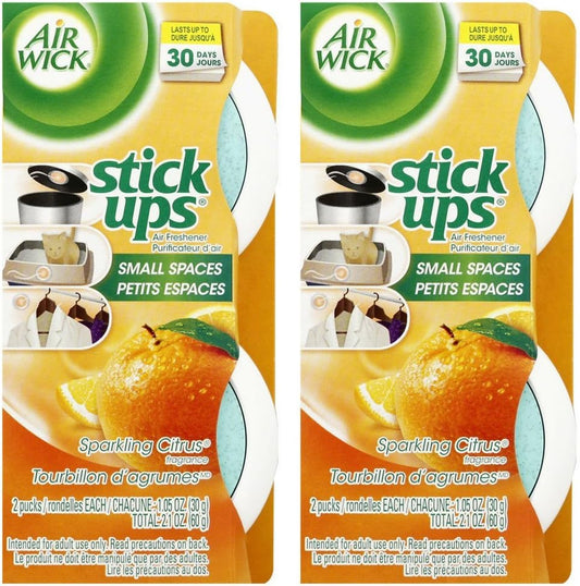 Air Wick Stick Ups Air Freshener, Sparkling Citrus, 2 ct (Pack of 2) : Automotive