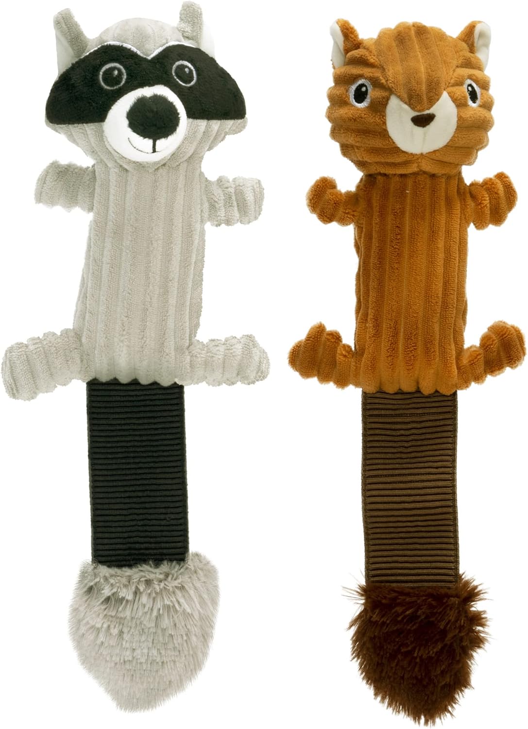 Pet Factory Shake & Squeak Critter Tugz Jr. Plush Dog Toy, Randomly Selected - Raccoon Or Squirrel, One Size