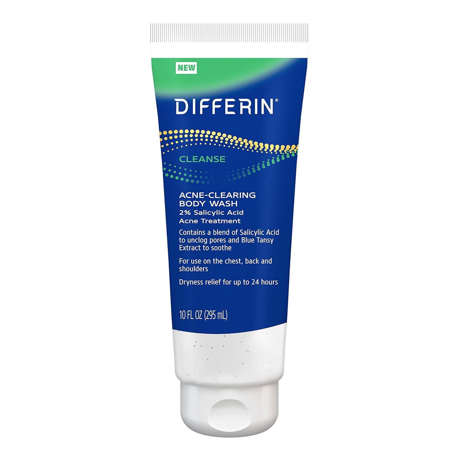 Differin Acne Body Wash By The Makers Of Differin Gel, Acne Treatment Cleanser With Salicylic Acid, Cream To Lather Formula For Back, Chest, Shoulders, 10 Oz