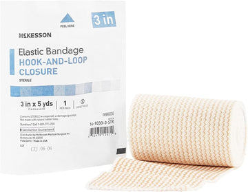 Mckesson Elastic Bandages, Sterile, Hook And Loop Closure, 3 In X 5 Yd, 1 Count, 36 Packs, 36 Total