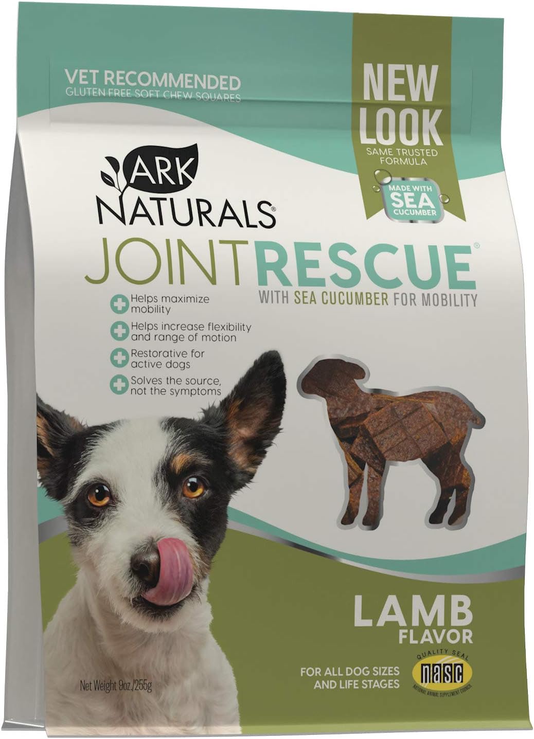 Ark Naturals Sea Mobility Joint Rescue Dog Treats, Lamb Flavor, Joint Supplement With Glucosamine & Chondroitin, 1 Pack