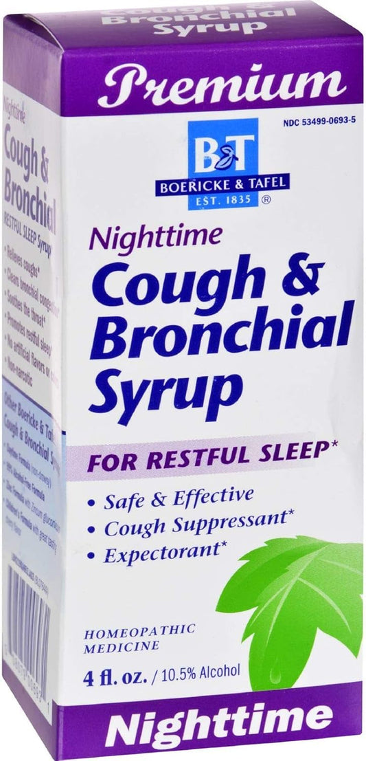 Boericke & Tafel Cough And Bronchial Syrup Nighttime - 4 Fl Oz : Health & Household