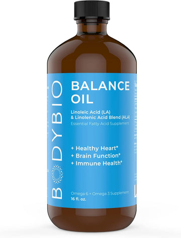 BodyBio Balance Oil - Essential Fatty Acids Omega 3 & 6 - Cold Pressed