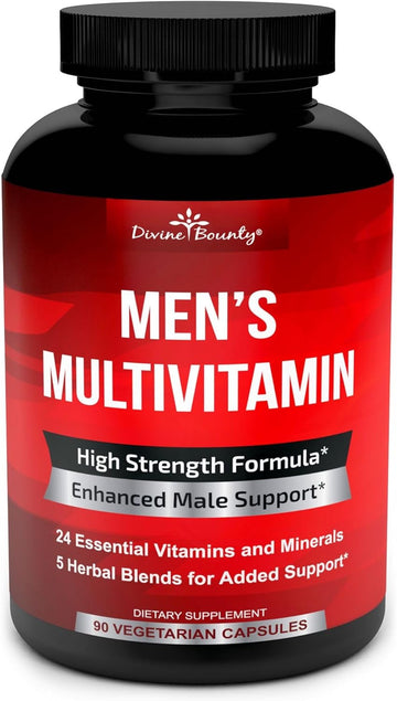 Mens Multivitamin  Daily Multivitamin For Men With Vitamin A C D E K B Complex, Calcium, Magnesium, Selenium, Zinc Plus Heart, Brain, Immune, And Men'S Multivitamins  90 Vegetarian Capsules