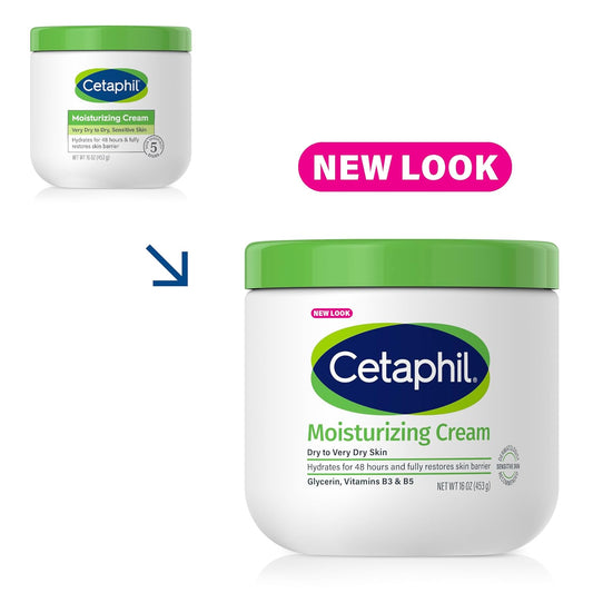 Cetaphil Body Moisturizer, Hydrating Moisturizing Cream For Dry To Very Dry, Sensitive Skin, New 20 Oz, Fragrance Free, Non-Comedogenic, Non-Greasy