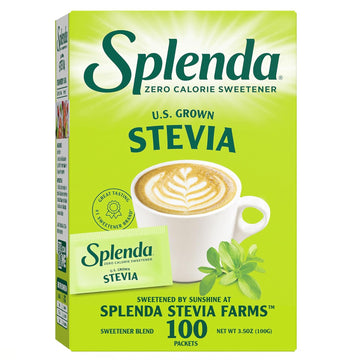 Splenda Stevia Zero Calorie Sweetener, Sugar Substitute Packets, 100 Count (Pack Of 1)