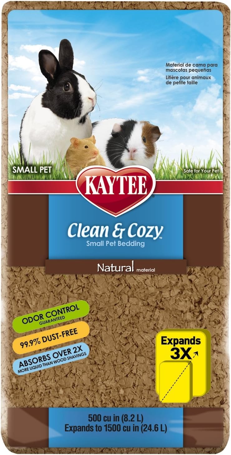 Kaytee Clean & Cozy Natural Bedding For Pet Guinea Pigs, Rabbits, Hamsters, Gerbils, and Chinchillas, 24.6 Liters : Pet Beds : Pet Supplies