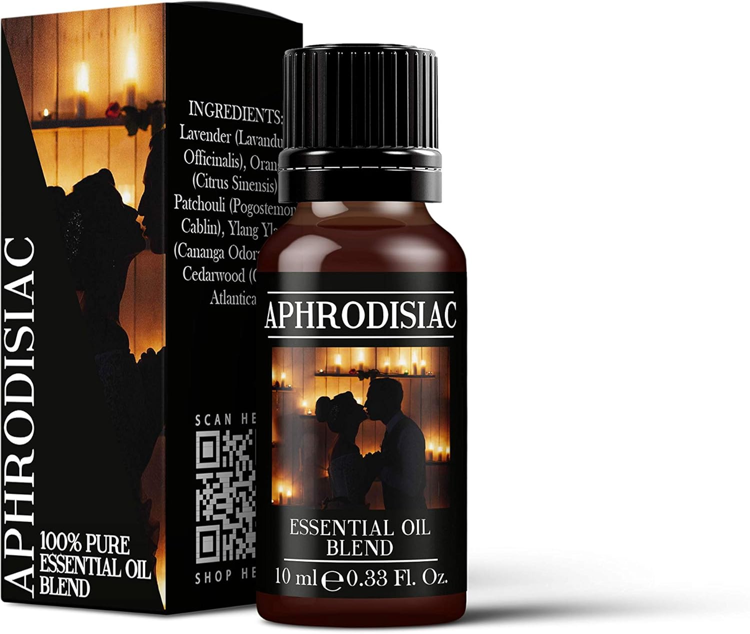 Mystix London | Aphrodisiac Essential Oil Blend 10Ml | Cedarwood | Lavender | Orange | Patchouli | Ylang Ylang | Sensual Aromatherapy Oil | For Diffusers & Massage | Vegan, Gmo Free