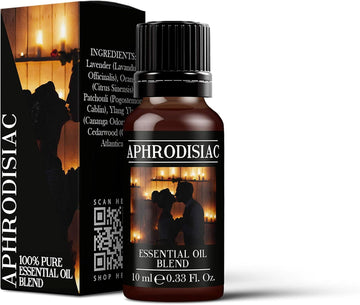 Mystix London | Aphrodisiac Essential Oil Blend 10Ml | Cedarwood | Lavender | Orange | Patchouli | Ylang Ylang | Sensual Aromatherapy Oil | For Diffusers & Massage | Vegan, Gmo Free