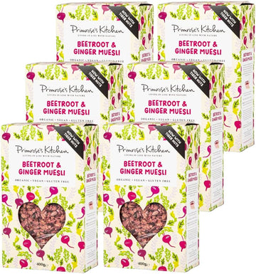 Primrose'S Kitchen - Carrot, Cinnamon & Apple Muesli - 400G Pack (Case Of 6) Organic, Vegan And Gluten Free. Now With Tiger Nuts Packed With Nutrients. Handcrafted In The Uk With British Ingredients