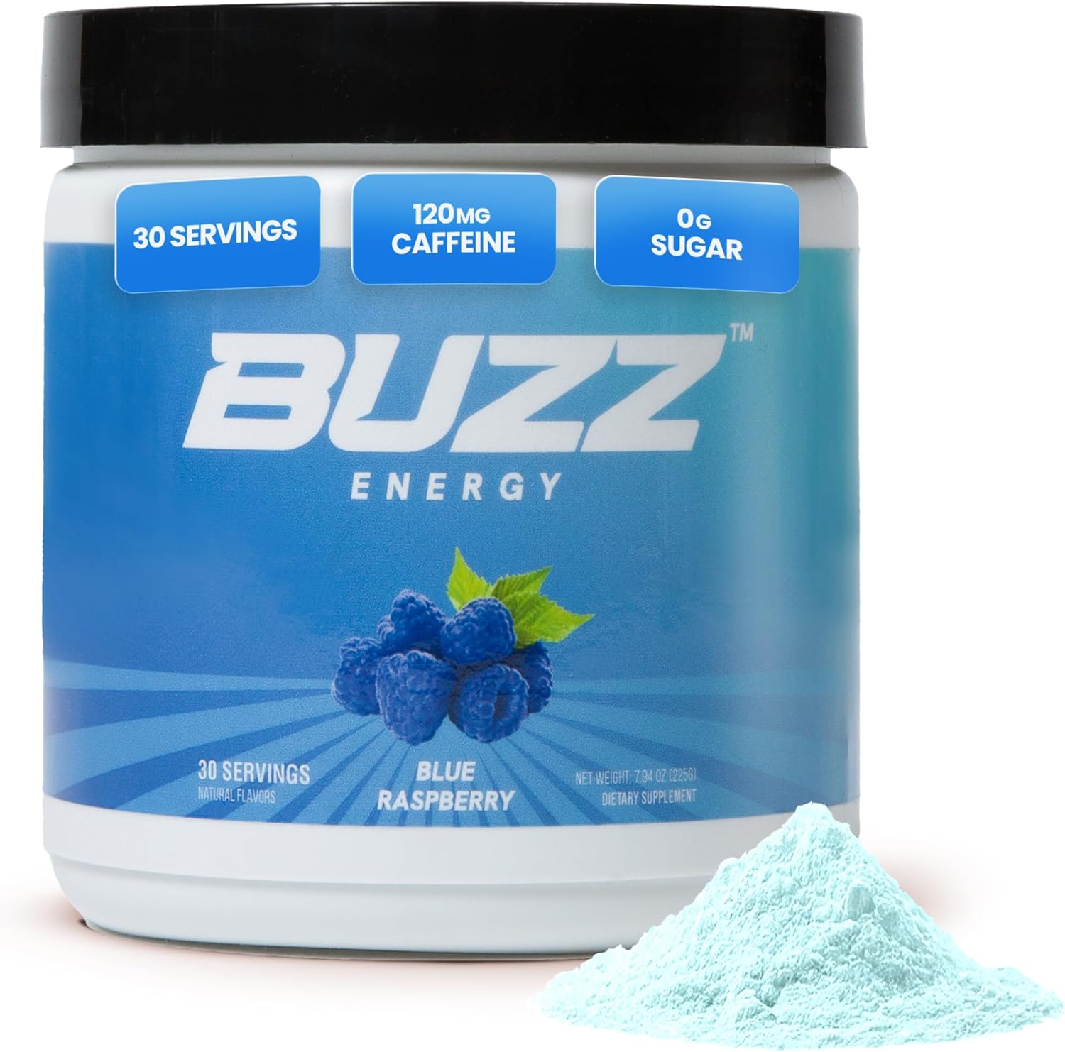 Morning Buzz Energy Drink Powder - Energy Boost Drink Mix - Sugar-Free Energy With Antioxidants - Morning Kickstart And Sports Nutrition Endurance Product - 30 Servings, Orange Burst, 8 Ounces : Health & Household