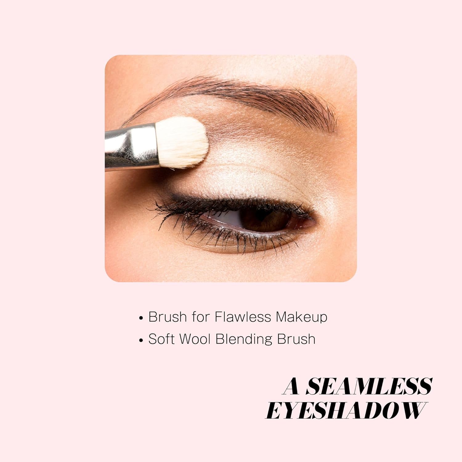 Younique Fluffy Crease Brush For Eye Makeup | Soft Synthetic Eyeshadow Blending Brush | Durable Eye Shadow Brush For Crease Precision | Lightweight Makeup Tool For Smooth Application : Beauty & Personal Care