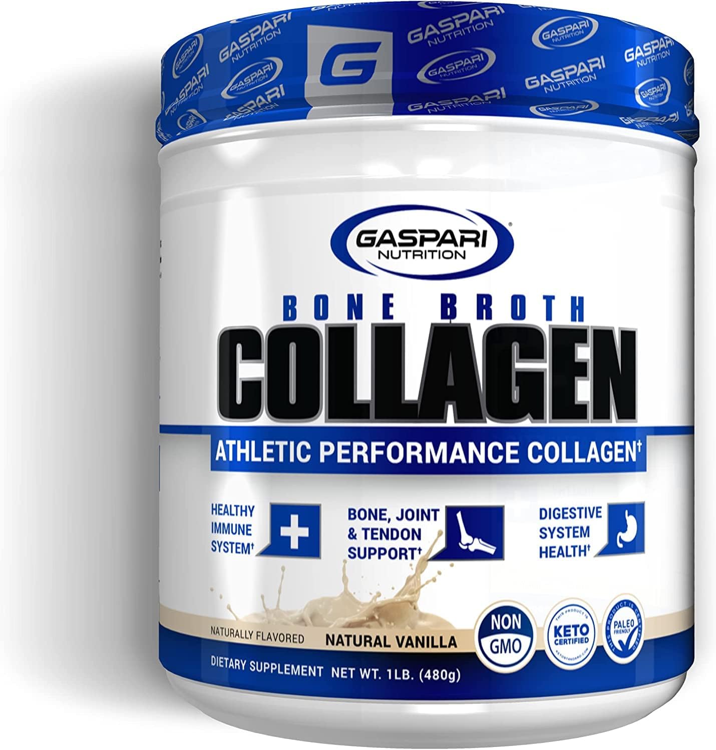 Bone Broth Athletic Performance Collagen Natural Vanilla (1 Lbs. / 30 Servings)