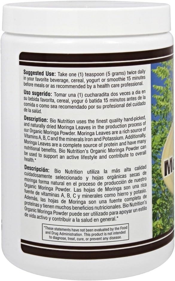 Organic Moringa Leaf Powder 300 Grams : Health & Household