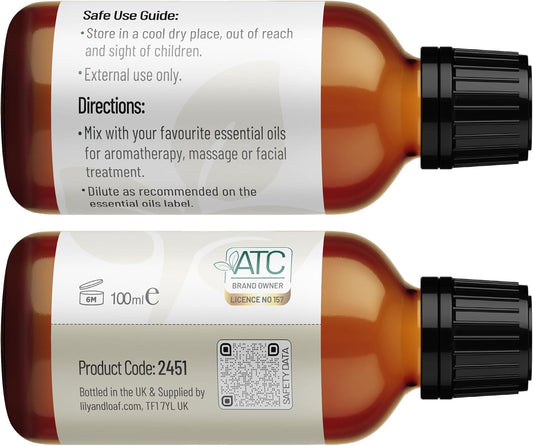 Lily & Loaf Avocado Organic Carrier Oil 100Ml – Deeply Moisturising Oil For Skin, Hair, Massage & Beauty Care