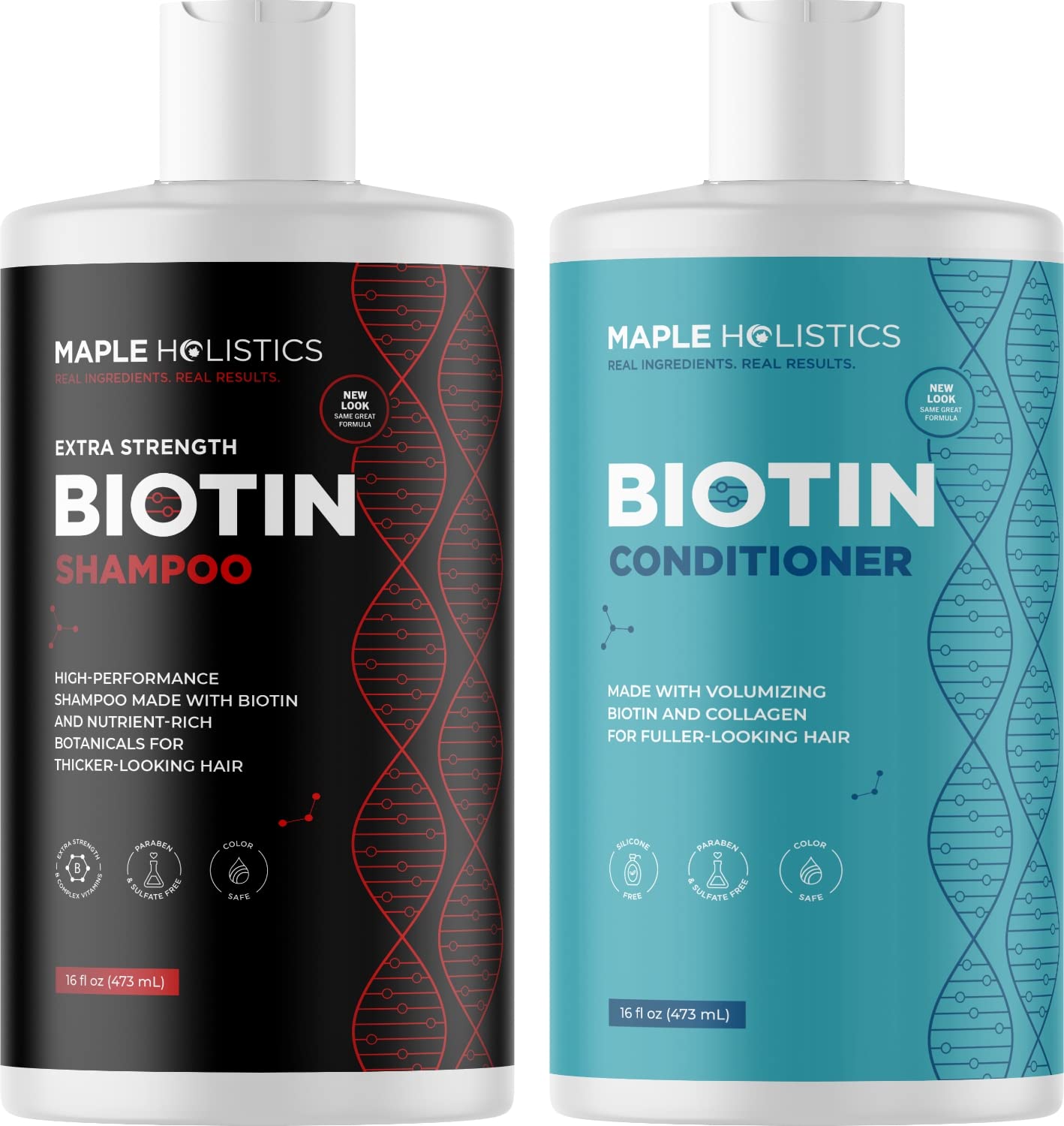 Extra Strength Volumizing Shampoo And Moisturizing Conditioner Set For Dry, Damaged, And Thinning Hair - With Biotin, Collagen, And Sulfate-Free Shampoo