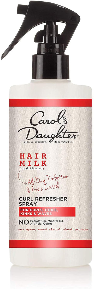 Carol'S Daughter Hair Milk Curl Refresher Spray For Coils And Waves, With Agave, Sweet Almond And Wheat Protein, 10 Fl Oz