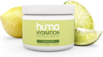 HUMA CHIA Hydration Drink Mix, Lemon Lime 40 Servings - Low Calorie, H