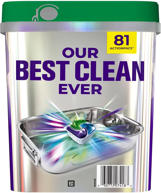 Cascade Platinum Plus ActionPacs Dishwasher Detergent Pods, Fresh Scent (81 Ct) : Health & Household