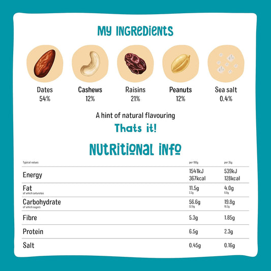 Nakd Salted Caramel Natural Fruit & Nut Bars - Vegan - Healthy Snack - Gluten Free - 35G X 18 Bars