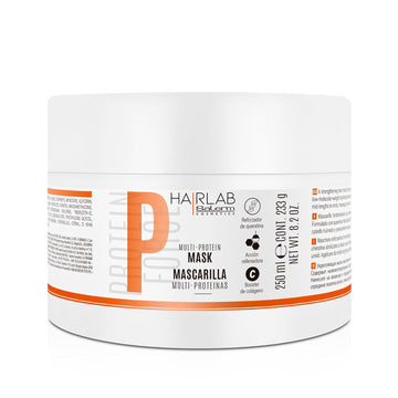 Salerm - Damaged Hair Mask - Multi-Proteins Hair Lab - 250 Ml - Helps Replenish Natural Keratin - Adds Volume And Strength - Paraben-Free