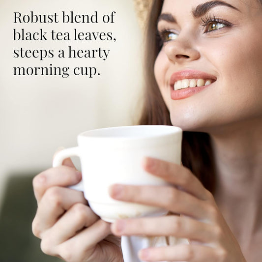 The Republic Of Tea Decaf British Breakfast Black Full-Leaf Loose Tea, 3.5 Oz Tin | Steeps 50 Cups
