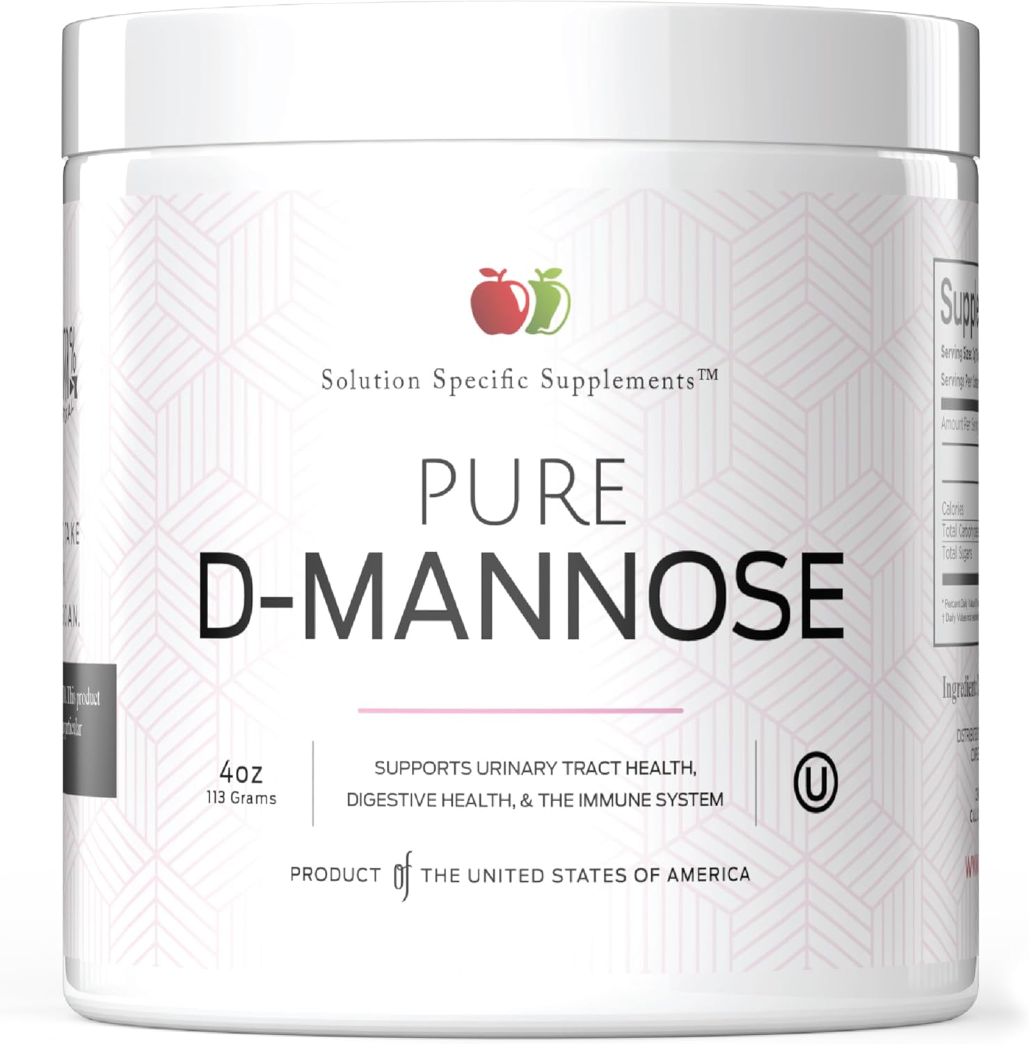 Pure D-Mannose Powder Supplement - D-Mannose 4Oz (113G) About 60 Servings For Uti, Natural Bladder, & Urinary Tract Health