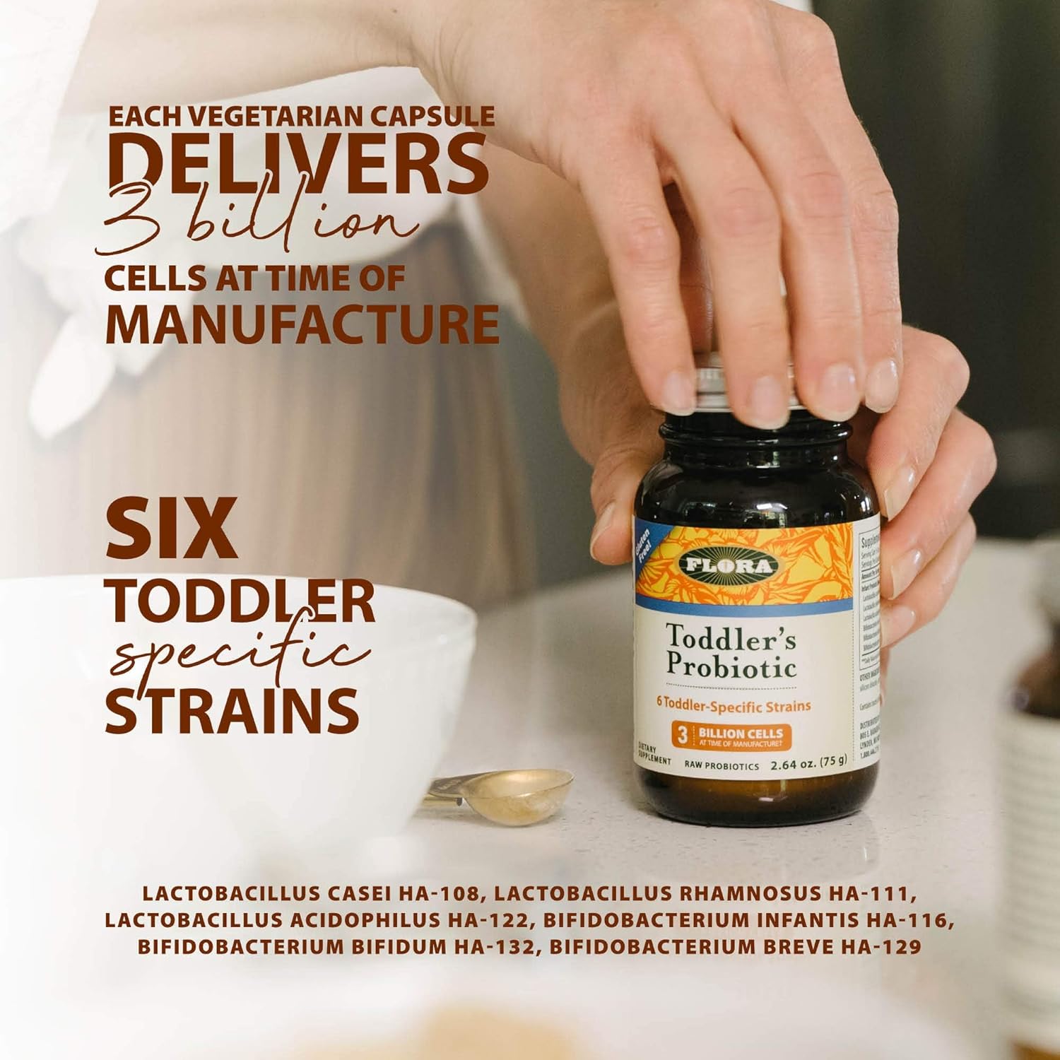Flora - Toddler'S Probiotic - Supports Digestive Health - Daily Probiotic Powder For Children Ages 1–3 - Includes Bifidobacterium Infantis - Vegetarian & Gluten-Free - Keep Chilled - 2.64 Oz. : Health & Household