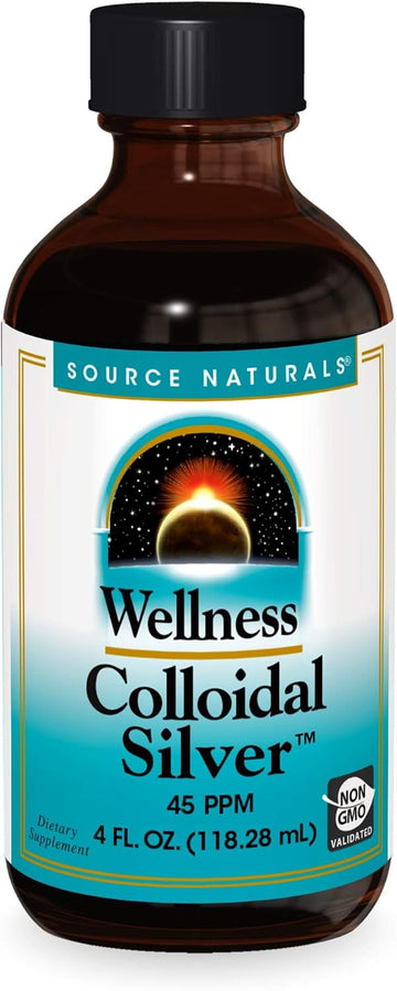 Source Naturals Wellness Colloidal Silver 45 Ppm, Supports Physical Well Being* - 4 Fluid Oz