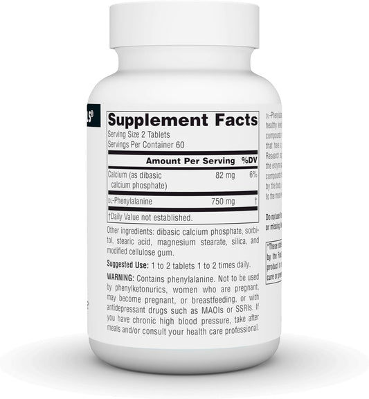 Source Naturals Dlpa Dl-Phenylalanine, Supports An Alert State* - 375 Mg -120 Tablets