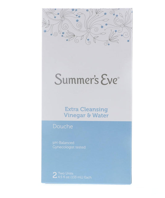 Summer's Eve Douche Extra Cleansing Vinegar & Water 2 Ct (Pack of 8) : Health & Household