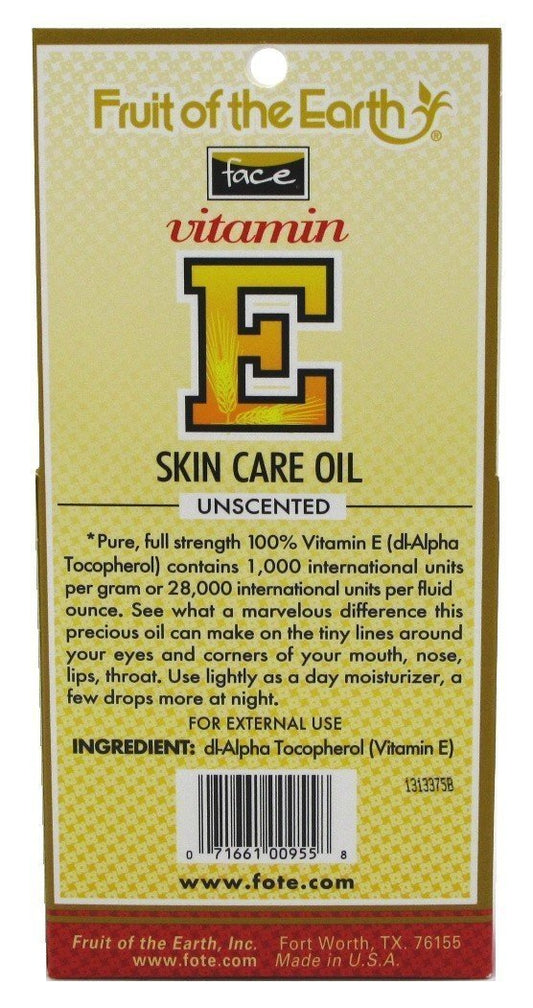 Fruit Of The Earth Vitamin-E Oil Ultra Pure 0.5 Ounce (14ml) (2 Pack) : Beauty & Personal Care